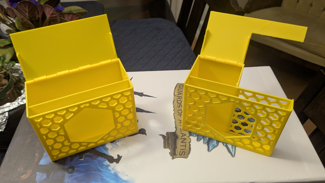 Prototype hero boxes with snap lids