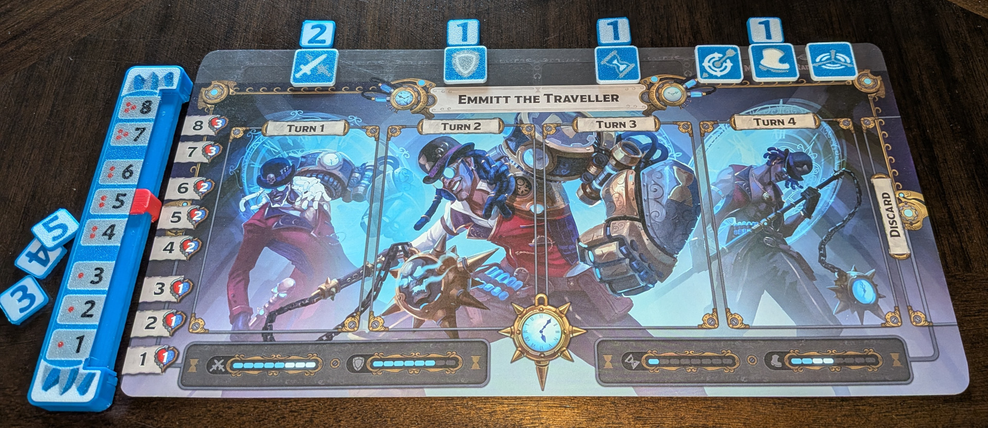 Hero, cards, mini, and tokens removed from each box