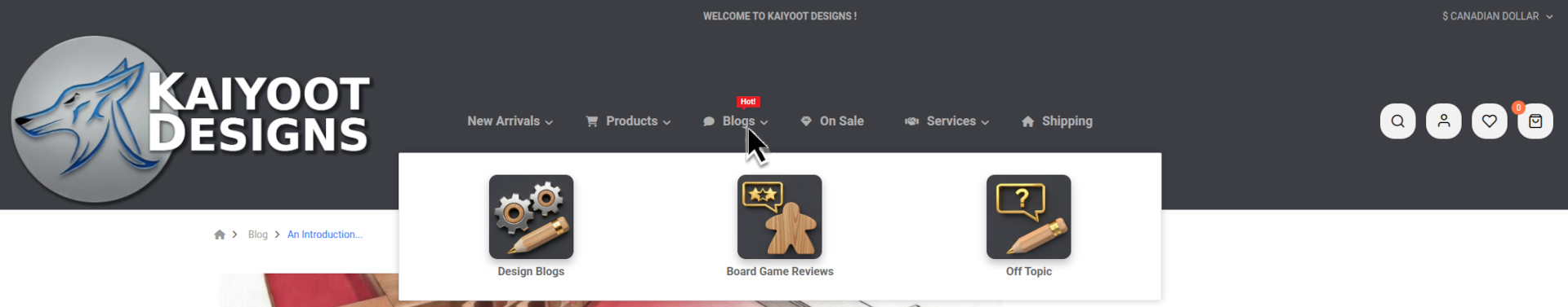 3 Blog Sections